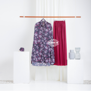 Nurlaela Muslim Mukena Anak Traveling Mini Pouch Parasut Premium Korea 2 in1 Motif Usia 7-10 Tahun