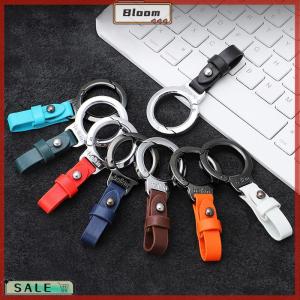 Follow Get New[Bloom Z] Personalized Anti Loss Key Pendant Leather Keychain Car Key Holder Portable Carabiner Waist Belt Buckle Durable Key Ring For Men