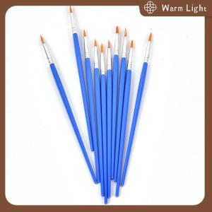 Warm Light 10ชิ้นแปรงระบายสีศิลปินผมไนลอนสีน้ำอะคริลิกรอบปลายมือ แปรงทาสีไนลอนปลายแหลม10ชิ้นแปรงทาสีสีน้ำ แปรงทาสีไนลอนปลายแหลม10ชิ้นปากการะบายสีน้ำสีสำหรับศิลปิน N/a N/a N/a