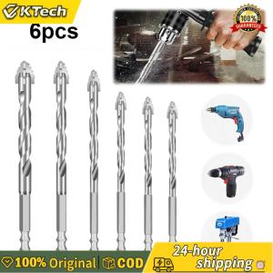【Free Shipping】 6PCS 4-Blade Saw Tooth Eccentric Drill Bit High-Strength Four-Edge Eccentric Drill Bit 4/5/6/8/10/12mm for Wood/Concrete