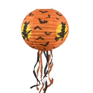 FOUNDTWO Bat Halloween Paper Lanterns Skeleton Pumpkin Hangingn Tassels Lantern DIY Paper Party