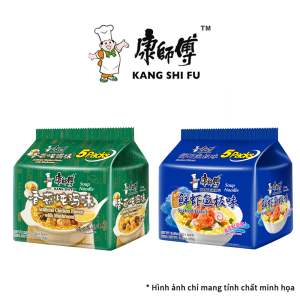 Lốc 5 gói vị mì ăn liền KANG SHI FU : Hương vị bò hầm Hương vị gà hầm Hương vị hải sản Hương vị bò dưa chua Tiện lợi đậm đà