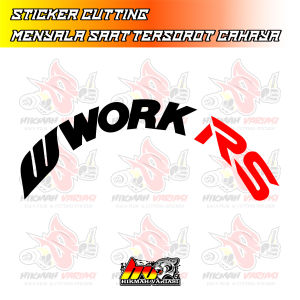 STICKER VELG MOBIL WORK RS || Bahan Menyala