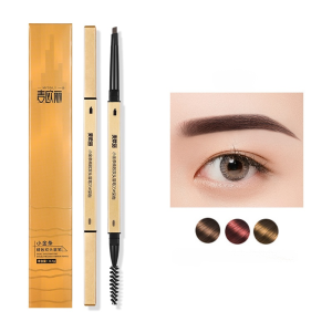 Double-Head Eyebrow Pencil Ultra Fine Triangle Eye Brow Pen Waterproof Long Lasting Eyebrow Pen