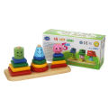 Bộ xếp hình 3 trụ, Đồ chơi gỗ Winwintoys. 