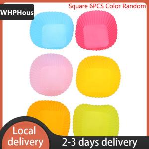[COD] WHPHous Ship within 24 hours 6PCS Silicone Cake Cupcake Cup Cake Tool Bakeware Baking Silicone Mold Cupcake