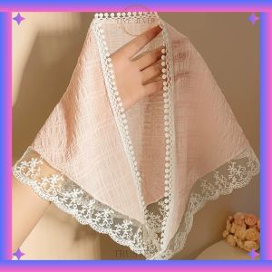 L4 - HEADBAND SCARF RENDA MODEL CASUAL AESTHETIC / BANDO SYAL KOREA RAW LACE / BANDANA FASHION KOREA