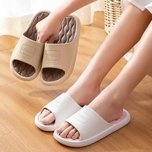 [Free Shipping] Mens outdoor slippers durable and comfortable summer home use PVC thick-soled non-slip household sandals