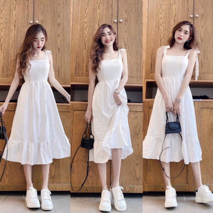 Váy Babydoll trắng xòe siêu xinh, dễ thương hàng cao cấp và Váy kẻ caro đỏ  trắng | Shopee Việt Nam