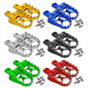 Motorcycle Foot Pegs Footrests Premium Aluminum Material Non Slip Surfaces Quick Installation Various Bike Models 1 Pair