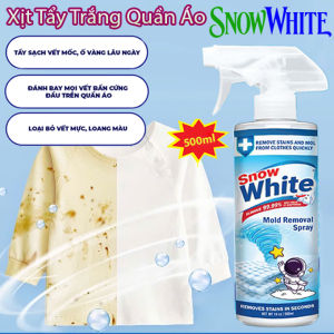 Dung dịch tẩy trắng quần áo Snow White 500ml Chính hãng – Xóa ố vàng vết bẩn cứng đầu trắng sáng như mới