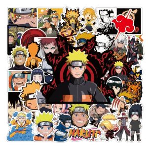 50/100PCS Naruto Anime Sasuke Decals Graffiti Stickers Phone Guitar Laptop Notebook Suitcase Waterproof Sticker Toys2026