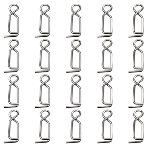 20pcs Fast Lock Clip Fishing Snap for Squid Jig Fast Change Lure Clip Tackle Snap Connector Fishing Tool Accessories