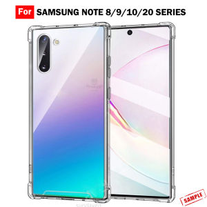 For Samsung Note8 Note9 Note10 Note10+ Note20 Note 8 9 10 Lite 20 Ultra Transparent Clear Shockproof TPU Case Cover