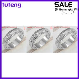 fufeng Exquisite Womens 14k Ring Hang Engraved Flower Ring Anniversary Gifts