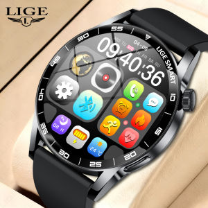 LIGE 1.38" HD Display Full Touch Outdoor Military Smart Men Watch Bluetooth Call  IP68 Waterproof Sports Fitness Watch + Box