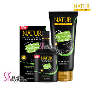 NATUR Paket Aloevera Penyubur Rambut Shampoo & Conditioner