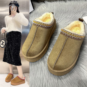 [Free Shipping] 2026 Autumn And Winter Warm Ethnic-Style Knitted Platform Snow Boots For Women With Inner Height-Increasing Design Cotton Lining And Non-Slip Soles