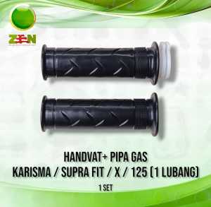 Handgrip / Handvat + Pipa Gas Standar KARISMA / SUPRA X / SUPRA FIT (1 PASANG)