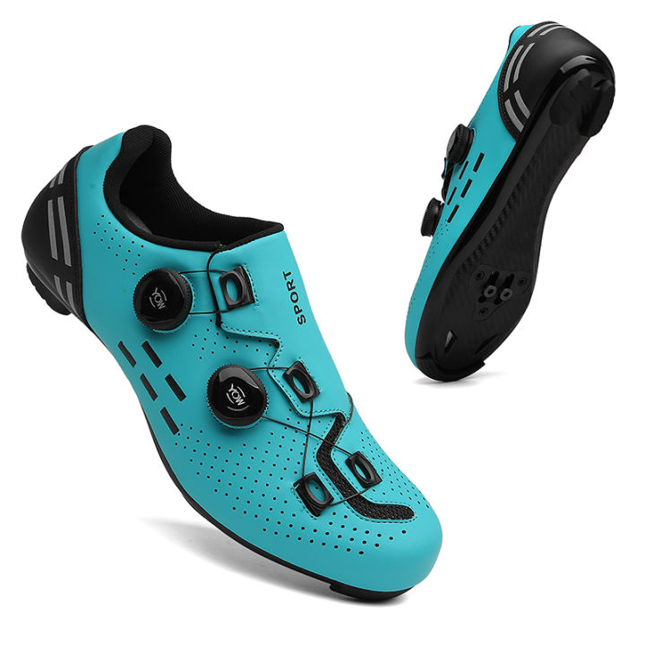 Sneakers Road Cycling Shoes Non Clip Men Blue Road Bike Racing