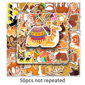 50PCS Desert Camel Sticker Cute Cartoon Animal Graffiti Decal Mobile Luggage Laptop Decorative Sticker