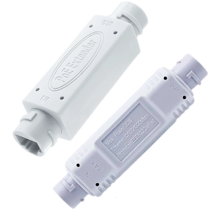 Durability PVC POE Extender For Outdoor Use 48V Waterproof Ethernet Repeaters With IP67 Protections Long Ranges Connect