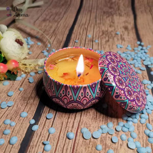 SG Ready Stock/Duo Aroma /2.2OZ Soy Wax Dried Flower Scented Candle Wedding Gift Immortal Flower Fragrance Long-Lasting Plant Essential Oil Candle