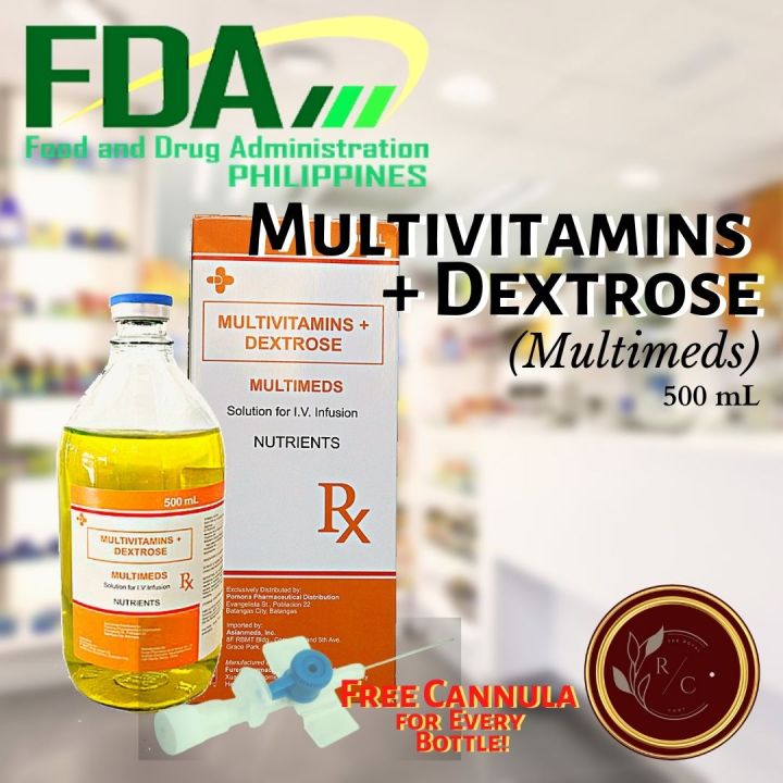 Multimeds Multivitamins + Dextrose IV Drip Vitamins 500mL Vitadex