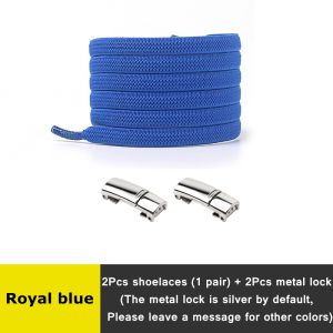 1 Pair Elastic Shoelaces Without Tie Lazy Shoes Laces For Sneakers Metal Lock Reticulated Weaving No Tie Shoelace rubber band