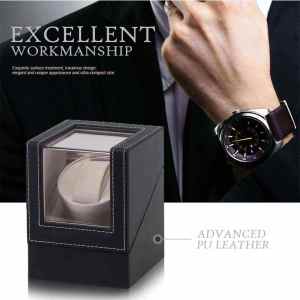 Automatic Watch Winder Display Box 2 Rotation Modes with Quiet Japan Mabuchi Motor Ac Adapter or Battery Powered