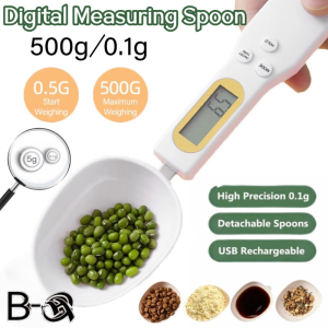 B-HQ Digital Measuring Spoon Portable LCD Digital Kitchen Scale Electronic Food Measuring Spoon Scale