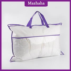 Mazhaha Transparent Non-woven Pillow Packed Quilt Blanket Zipper Dustproof Storage Bag Household Organizer Bag Tote Bag Various Sizes