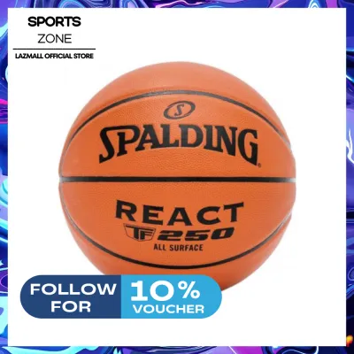 [AGED STOCKS] Spalding React TF-250 Size 7 Rubber Basketball (Brown) 76-801Z 76801Z