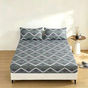 【SALE】Plain Beddings 2026 New 3in1 Garterized Bedsheet set BedSheet size singel/double 1pc Fitted Sheet 2pcs Pillow Case 150*200cm/90*190cm Anti-Slip Dust Resistant Bedsheet Premium Quality Curtain Home Decor