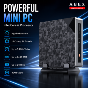 ABEX Mini ONE | i7 Processor | Mini Desktop PC | 32GB RAM 1TB SSD | Office Work Home Student | SG Local Brand