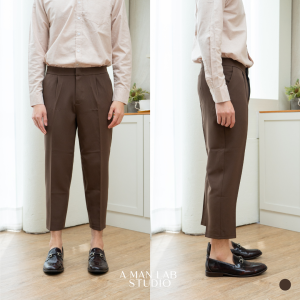 กางเกงขากระบอก ผ้าสแล็ค รุ่น BOYLE ทรงเกาหลี กางเกงสแล็ค กางเกงผู้ชาย กางเกงขายาว ชาย กางเกงทำงานชาย trousers