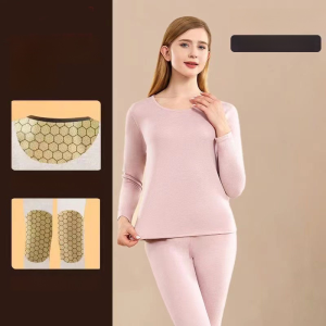 『Brelira』Black Gold Thermal Underwear Graphene Cashmere Silk Warm Set Moisture Wicking Quick Heating Body Temperature Regulation Underwear