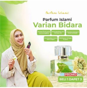 PARFUM BIDARA WANITA 30ML EXCLUSIVE BELI 1 DAPAT 3 NON ALKOHOL WANGI TAHAN LAMA PARFUM NYA USTADZAH OKI SETIANA DEWI