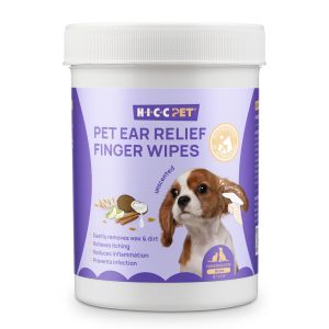 HICC Ear Cleaning (50pcs) - Finger for Dogs & Cats Relieves Itching Removes Wax & Odor