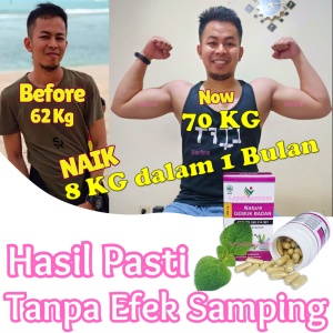 Obat Gemuk Isi 60 Kapsul - Obat Gemuk Permanen Vitamin Penambah Nafsu Makan Anak Orang Dewasa Bpom