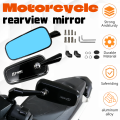 H2C-Style Motorcycle Rearview Mirrors – Aggressive Sportbike Winglet Mirrors, Universal Fit for Most Street Bikes. 