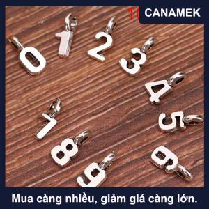 【CANAMEK】 10 cái bộ hợp kim mix Arabic chữ số quyến rũ Mặt dây chuyền trang sức DIY làm thủ công mỹ nghệ