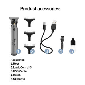 Kemei USB Charging Hair Clippers Cordless Professional Hair Clipper Electric Trimmer KM-1757