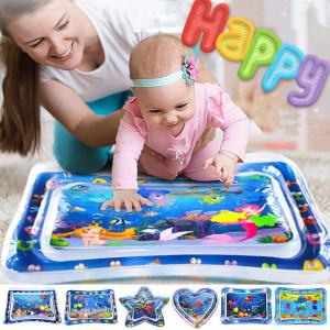 Inflatable Water Play Mat Thicken PVC Infant Fun Activity Tummy Time Mat Toddler Water Pad Baby Mat