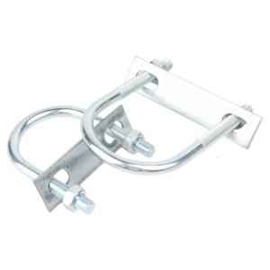U Bolt Clamp Set 2Pcs Carbon Steel Fastener Hardware for Automotive Frame Pipe DN40 Mounting Spring Applications