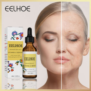 Eelhoe Vitamin C Face Serum Hyaluronic Acid Facial Essence Lifting Firming Face Collagen Essence Remove Wrinkle Fade Fine Lines Whitening Brightening Moisturizing Cream Improve Roughness Anti-aging Care（30ml）