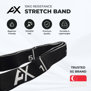 🇸🇬 AEX Stretch Band 10KG | Lightweight Resistance Band for Workout Yoga Pilates Gym & Martial Arts | Beginner Fitness Training Equipment | Local Stock