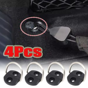 4Pcs Universal Car Trunk D-Shaped Mesh Bag Fixed Hook SUV Pickup Truck Luggage Net Hanging Buckle Pull Ring Kit Car Accessories