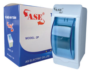 Tủ Điện Nhựa ASE 2P 3P 4P Hộp Chứa CB MCB RCCB RCBO Thanh Ray Lắp Âm Nổi