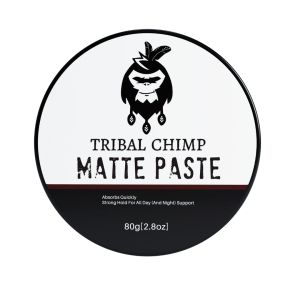 Tribal Chimp Matte Hair Styling Paste for Men – Medium to Strong Hold Matte Finish Easy to Apply & Wash Out – Styling Paste for All Hair Types Texture & Volume Boost – 80g